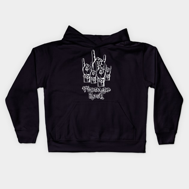 vintage rock and roll Band and roll Band Kids Hoodie by Javacustoms